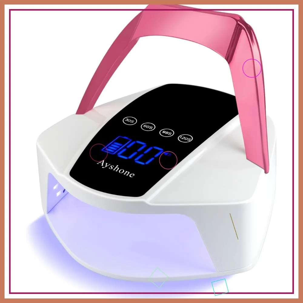 Cordless 96W UV LED Nail Lamp, Rechargeable with 48 Beads, Auto Sensor & 4 Timers for Gel Polish Curing
Cordless 96W UV LED Nail Lamp, Rechargeable with 48 Beads, Auto Sensor & 4 Timers for Gel Polish Curing