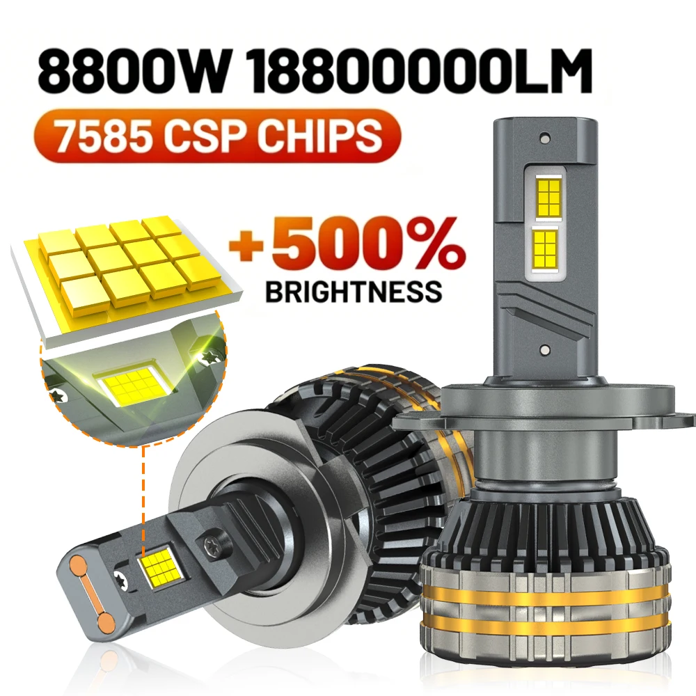 H4 H7 LED Headlight 8800W 18800000LM High Power Canbus H1 9005 HB3 9006 HB4 9012 Turbo Lamp 6000K Car Bulb Fog Lights 12V 24V
H4 H7 LED Headlight 8800W 18800000LM High Power Canbus H1 9005 HB3 9006 HB4 9012 Turbo Lamp 6000K Car Bulb Fog Lights 12V 24V