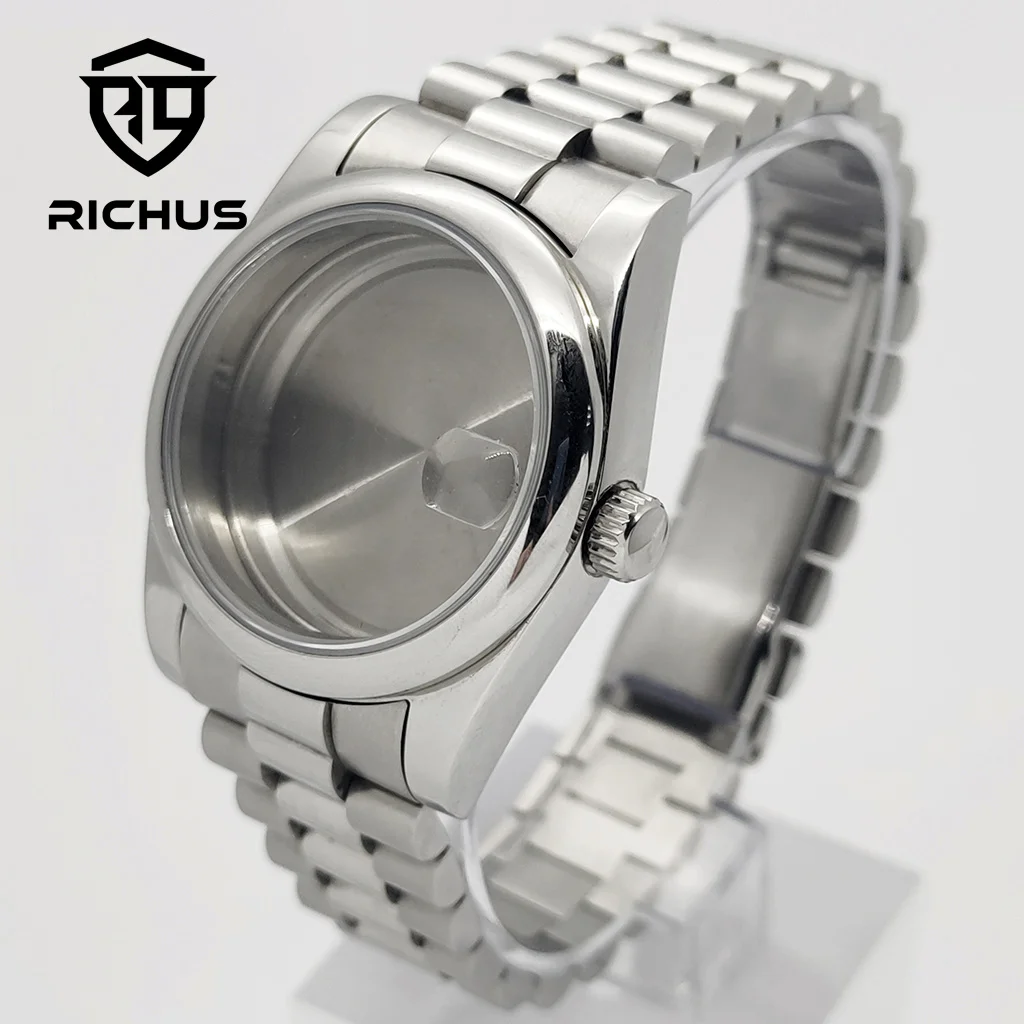 RICHUS 36/39 мм полированный корпус для часов сапфировое стекло подходит для NH34 NH35 NH36 Miyota8215-DG ETA2824 PT5000 аксессуары для часов с механизмом
RICHUS 36/39 мм полированный корпус для часов сапфировое стекло подходит для NH34 NH35 NH36 Miyota8215-DG ETA2824 PT5000 аксессуары для часов с механизмом