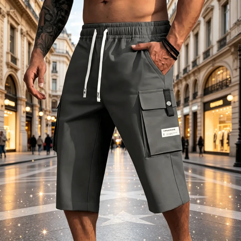 Lightweight Cargo Shorts Men's Summer Elastic Waist Calf Length Pants Outdoor Jogging Sweatpants Trend Multi Pockets Men Clothes
Lightweight Cargo Shorts Men's Summer Elastic Waist Calf Length Pants Outdoor Jogging Sweatpants Trend Multi Pockets Men Clothes