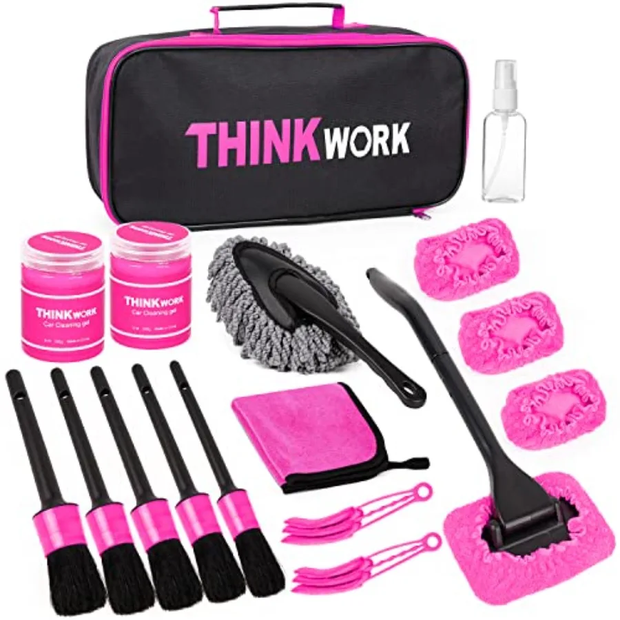 Pink Car Duster Interior Kit, Perfect Car Detailing Brush Kit for Cleaning Windows, Windshield, Dashboard and Air Vents Suitabl
Pink Car Duster Interior Kit, Perfect Car Detailing Brush Kit for Cleaning Windows, Windshield, Dashboard and Air Vents Suitabl