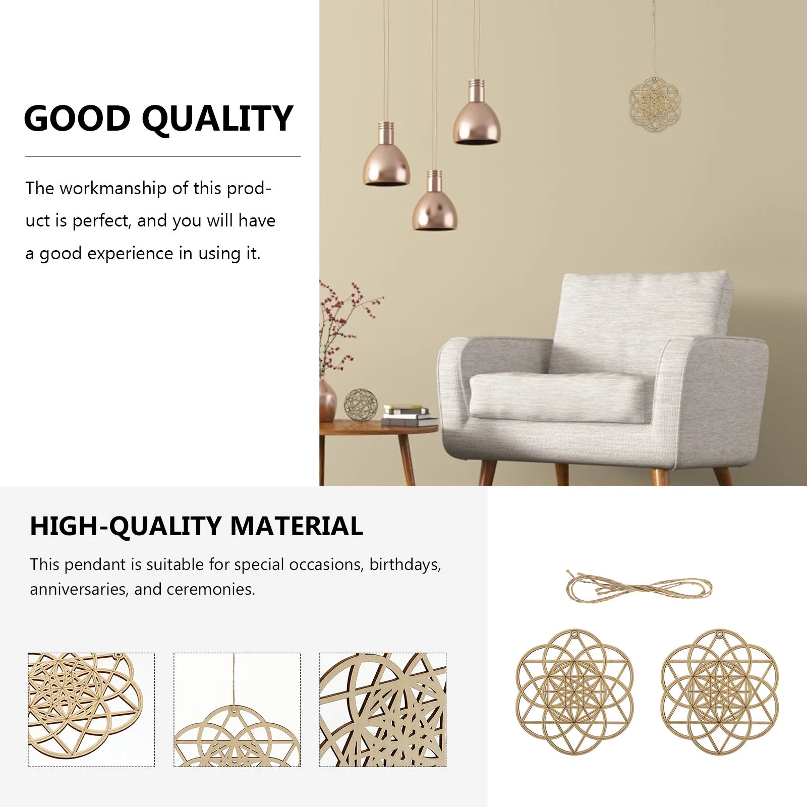 2pcs Wooden Geometric Pattern Hanging Ornaments Wall Pendants For Home Office Decor Meditation Festival Gift Wall Art Craft
2pcs Wooden Geometric Pattern Hanging Ornaments Wall Pendants For Home Office Decor Meditation Festival Gift Wall Art Craft