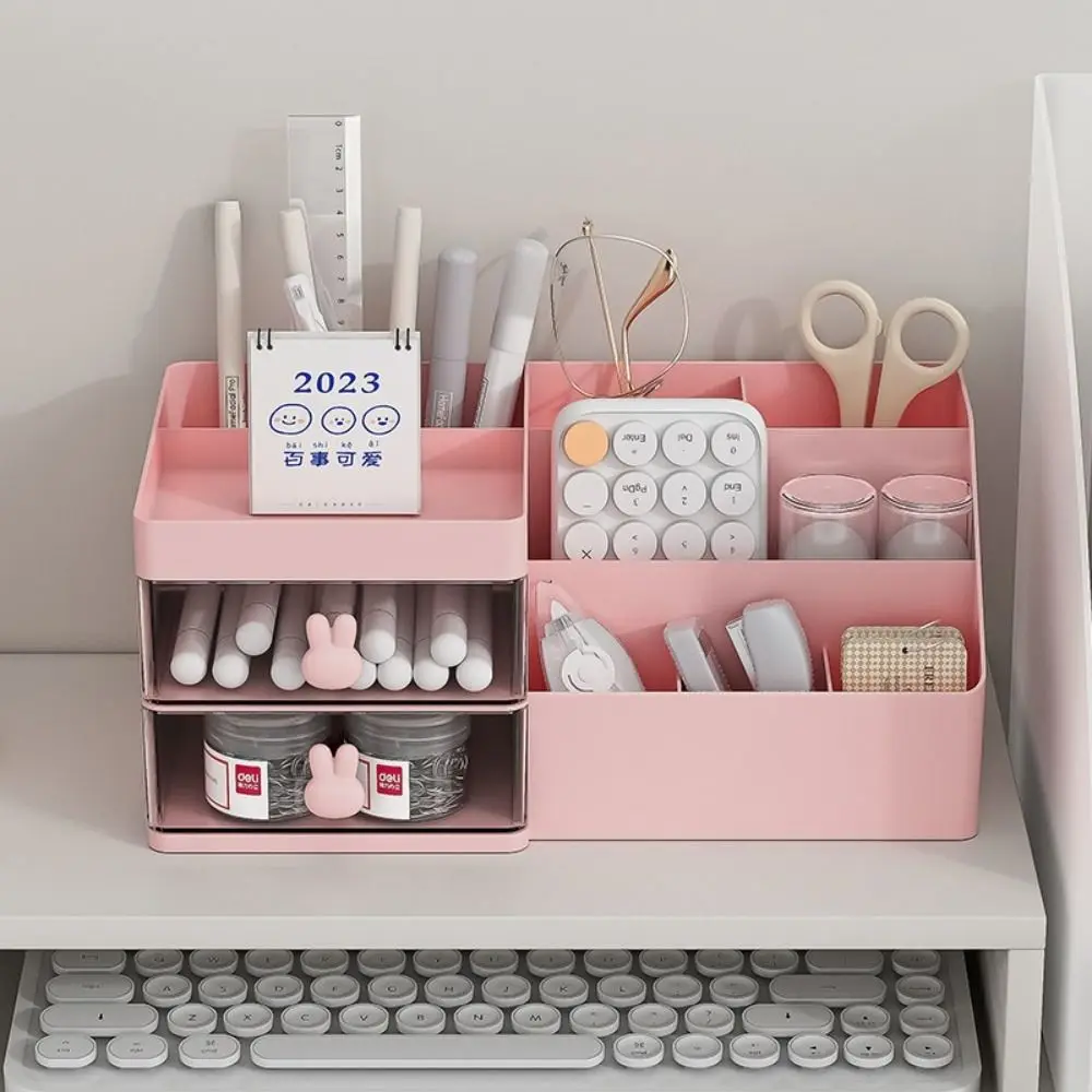 10 Compartments Desktop Stationery Storage Box 2 Drawers Cute Bunny Cosmetic Drawer Organizer Large Capacity Decorative
10 Compartments Desktop Stationery Storage Box 2 Drawers Cute Bunny Cosmetic Drawer Organizer Large Capacity Decorative
