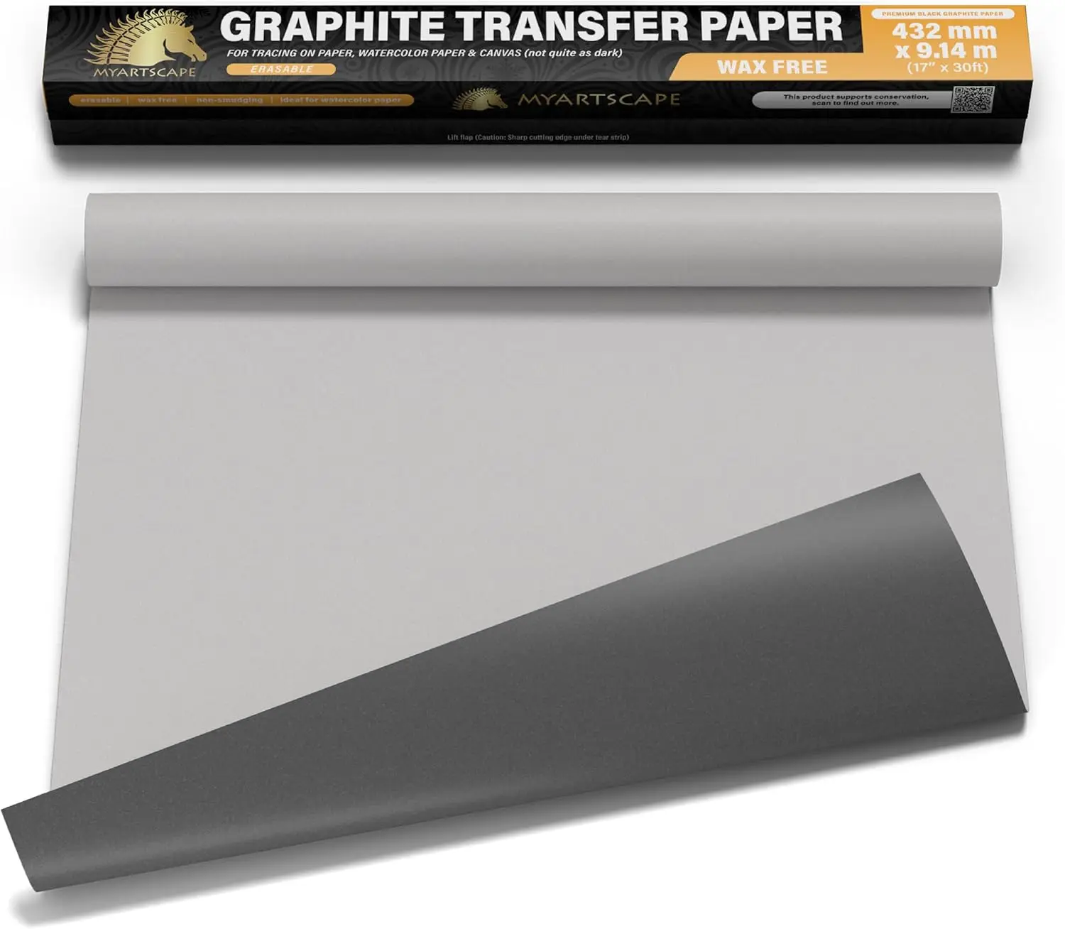 Graphite Transfer Paper Roll 17x30ft Wax-Free Tracing Paper for Canvas Paper Wood Drawing Sketching
Graphite Transfer Paper Roll 17x30ft Wax-Free Tracing Paper for Canvas Paper Wood Drawing Sketching