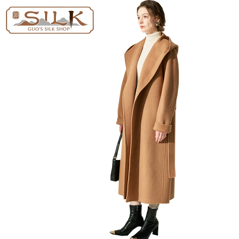 Элитное двустороннее шерстяное женское длинное пальто с капюшоном, кашемировая куртка для зимы, повседневное, для улицы, теплое, защитное и комфортное
Элитное двустороннее шерстяное женское длинное пальто с капюшоном, кашемировая куртка для зимы, повседневное, для улицы, теплое, защитное и комфортное