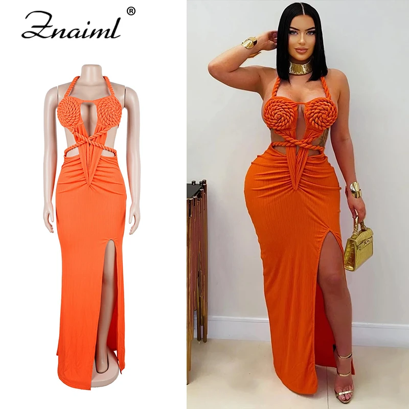 Znaiml Women's Elegant Evening Halter Hollow Backless Slit Bodycon Maxi Dresses Sexy Beach Holiday Party Club Birthday Vestidos
Znaiml Women's Elegant Evening Halter Hollow Backless Slit Bodycon Maxi Dresses Sexy Beach Holiday Party Club Birthday Vestidos