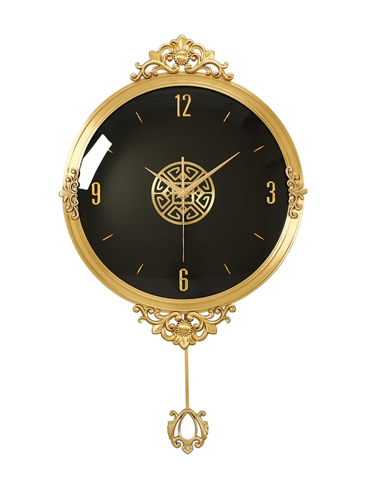 Light luxury brass clock wall clock living room home fashion silent watch wall creative clock
Light luxury brass clock wall clock living room home fashion silent watch wall creative clock