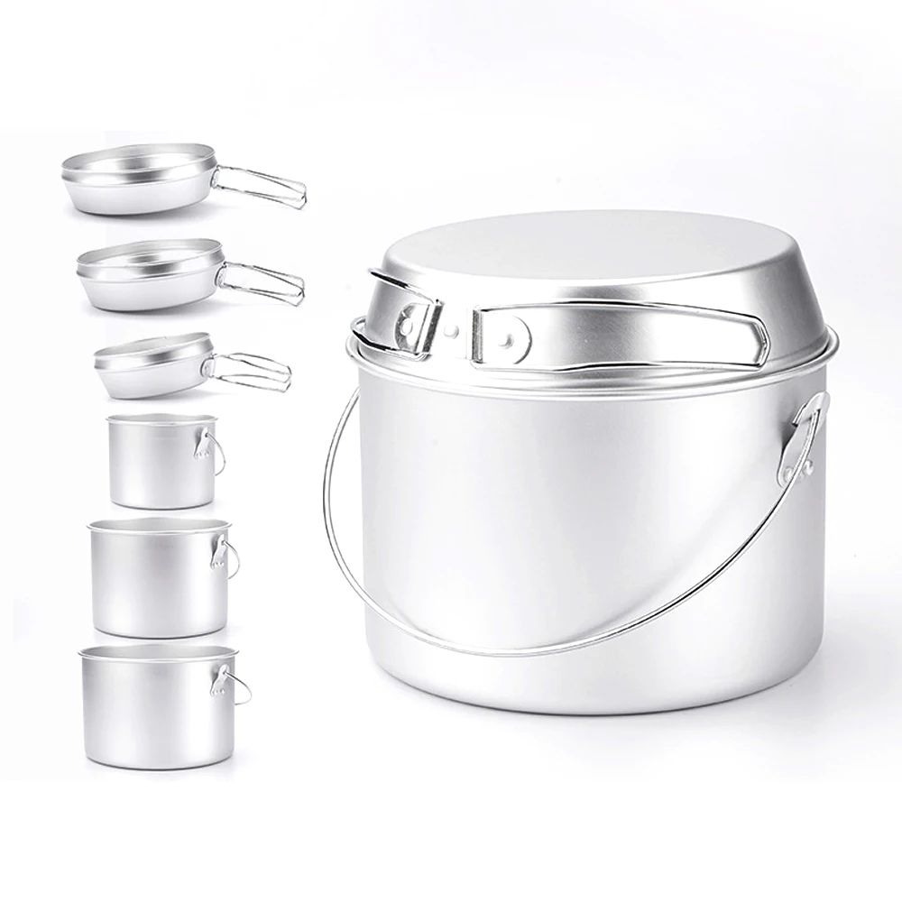 Outdoor Camping Pot and Pan Set Aluminum Hanging Pot Folding Handle Frying Pan for Camping Hiking
Outdoor Camping Pot and Pan Set Aluminum Hanging Pot Folding Handle Frying Pan for Camping Hiking