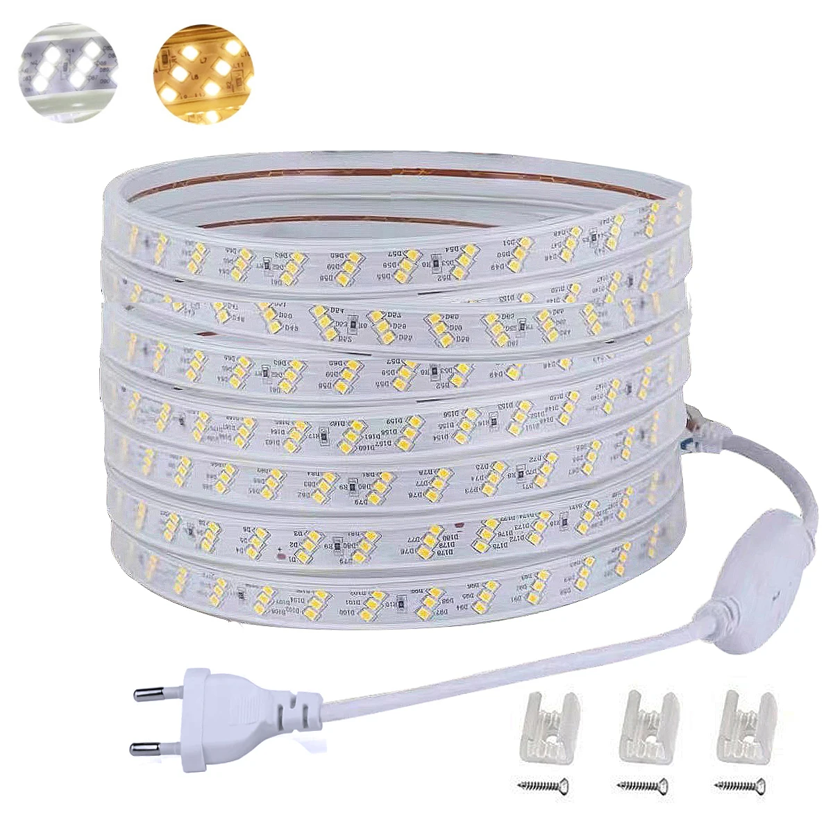 220v LED Strip Lights With EU Power Plug 2835 Flexible Ribbon Tape Waterproof LED Strip 220v for Living Room Garden Lighting
220v LED Strip Lights With EU Power Plug 2835 Flexible Ribbon Tape Waterproof LED Strip 220v for Living Room Garden Lighting