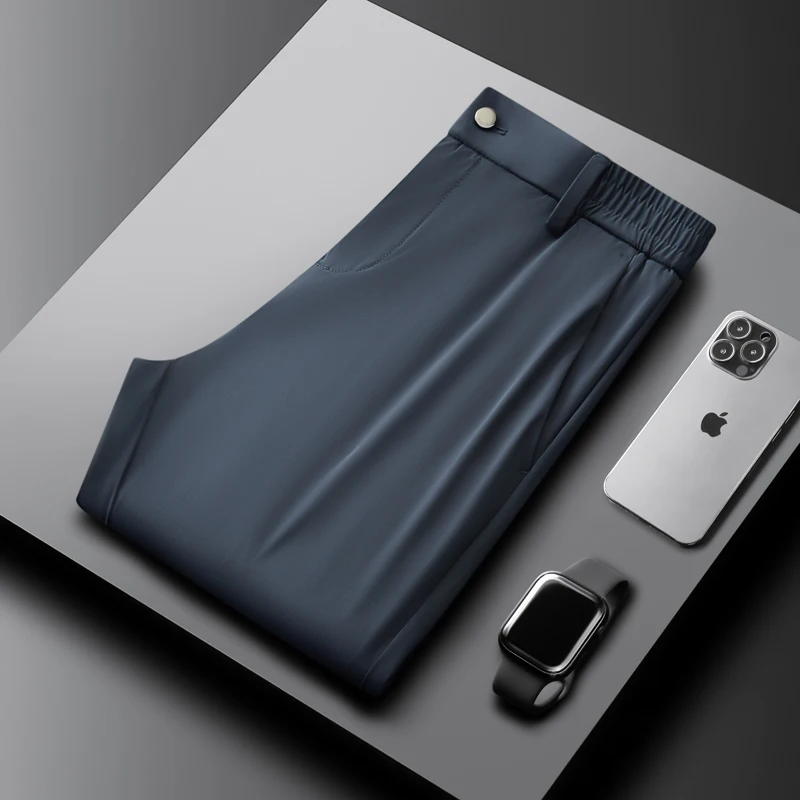 DZ6762B Super soft no ironing, lightweight business trousers ice silk elastic casual pants summer thin men's loose straight leg
DZ6762B Super soft no ironing, lightweight business trousers ice silk elastic casual pants summer thin men's loose straight leg