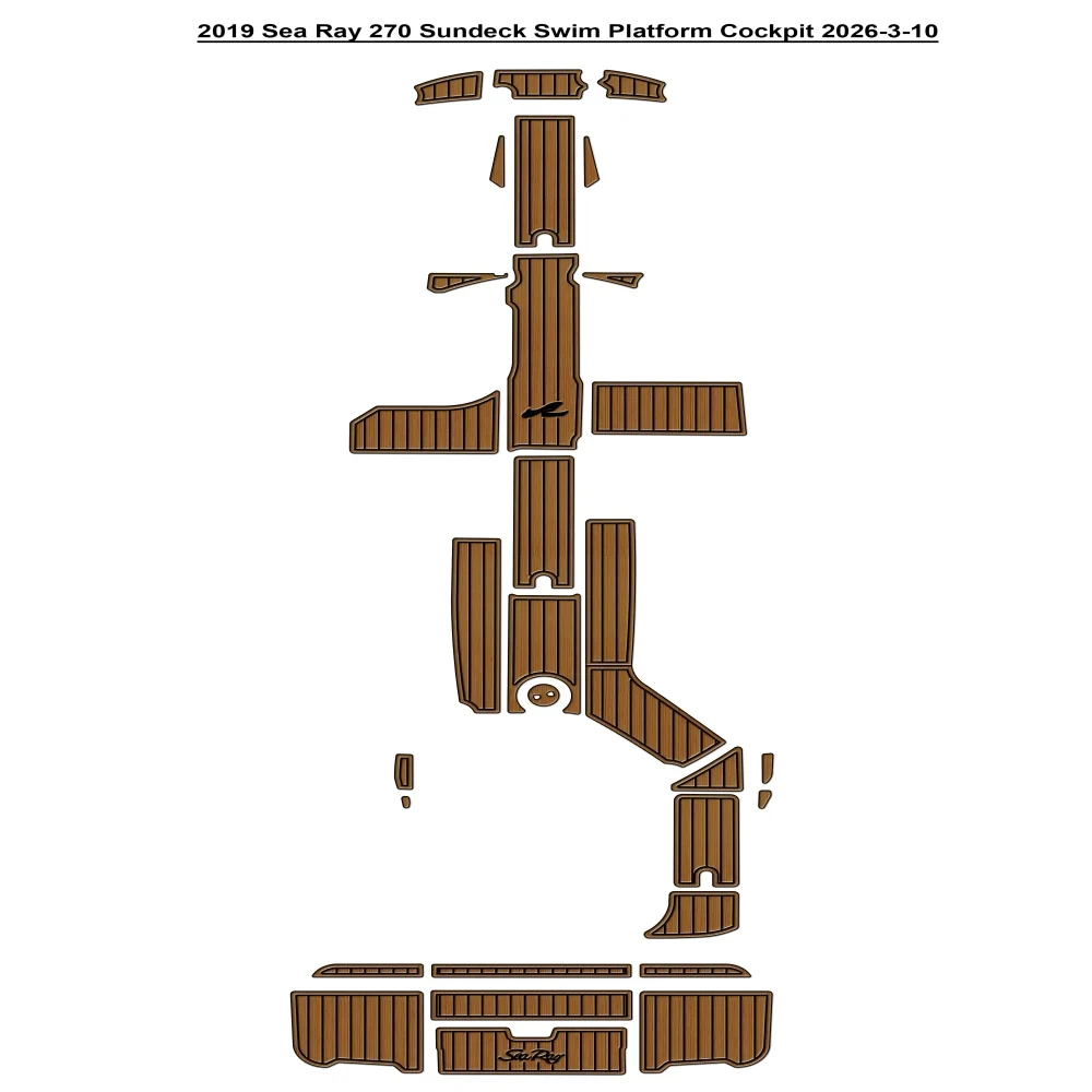 Накладка на палубу для лодки Sea Ray 270 Sundeck 2019 года, из ЭВА, имитация тика, в стиле SeaDek MarineMat Gatorstep
Накладка на палубу для лодки Sea Ray 270 Sundeck 2019 года, из ЭВА, имитация тика, в стиле SeaDek MarineMat Gatorstep