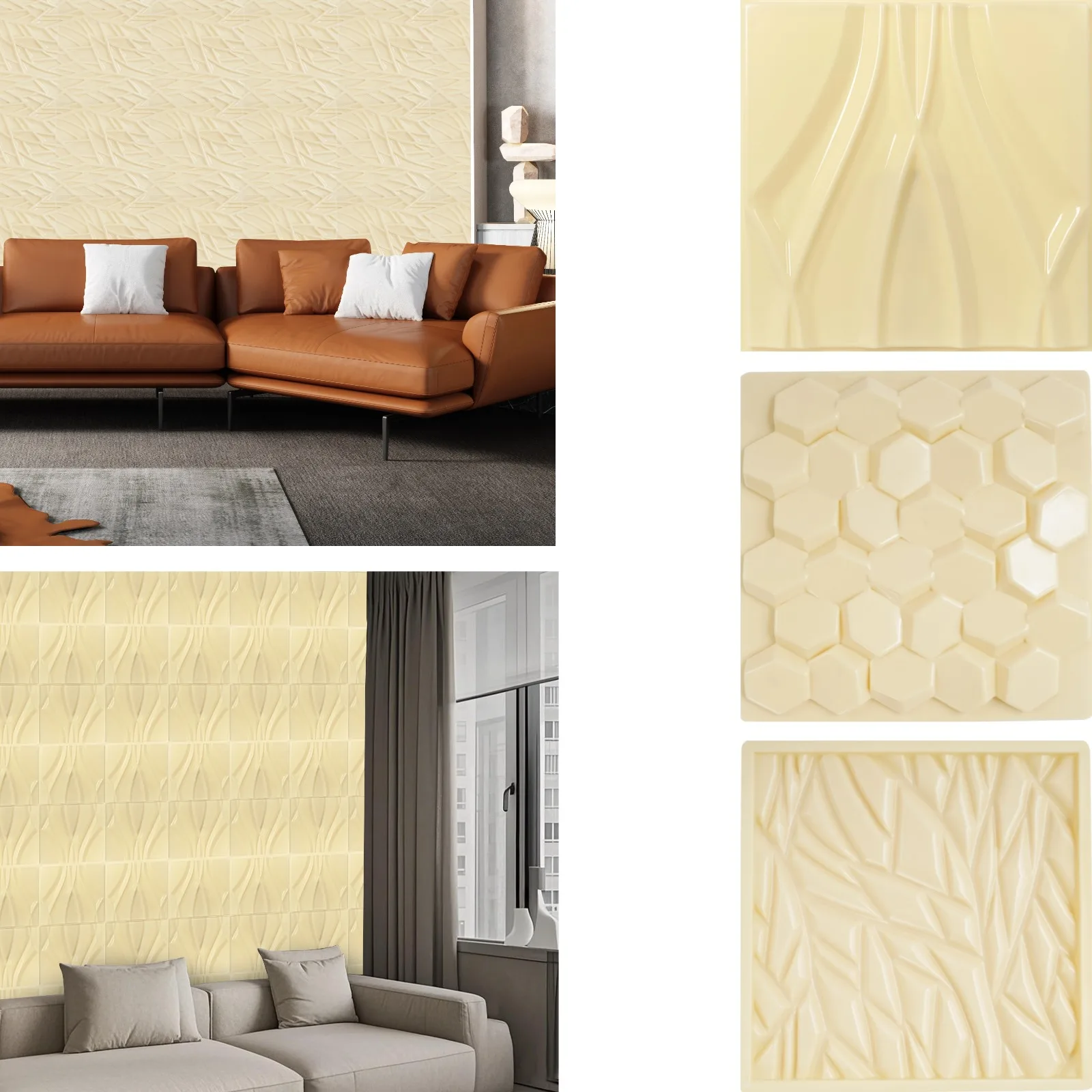 50/54cm 3D Wall Panel Honeycomb Pattern Beige ABS Wall Decor for Living Room TV Background Bedroom Accent Wall
50/54cm 3D Wall Panel Honeycomb Pattern Beige ABS Wall Decor for Living Room TV Background Bedroom Accent Wall