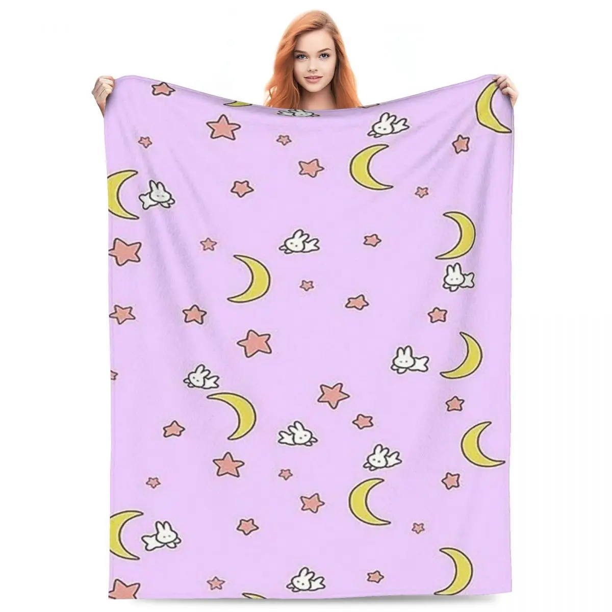 Cute Moon Bunny And Stars Pattern Blankets Fleece Sofa Throw Blanket Super Soft Throw Blankets for Home Bedroom Throws Bedspread
Cute Moon Bunny And Stars Pattern Blankets Fleece Sofa Throw Blanket Super Soft Throw Blankets for Home Bedroom Throws Bedspread
