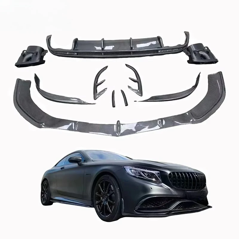 Suitable for Mercedes-S-Class S63 W217 14-17 Carbon Fiber Modified B-type Front Lip Rear Spoiler High Quality Body Kit
Suitable for Mercedes-S-Class S63 W217 14-17 Carbon Fiber Modified B-type Front Lip Rear Spoiler High Quality Body Kit
