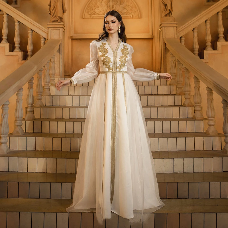 Muslim Dresses Women Long Sleeve V Neck Embroidery Mush Islamic Turkey Dubai Abaya Long Maxi Dress Female Clothing
Muslim Dresses Women Long Sleeve V Neck Embroidery Mush Islamic Turkey Dubai Abaya Long Maxi Dress Female Clothing