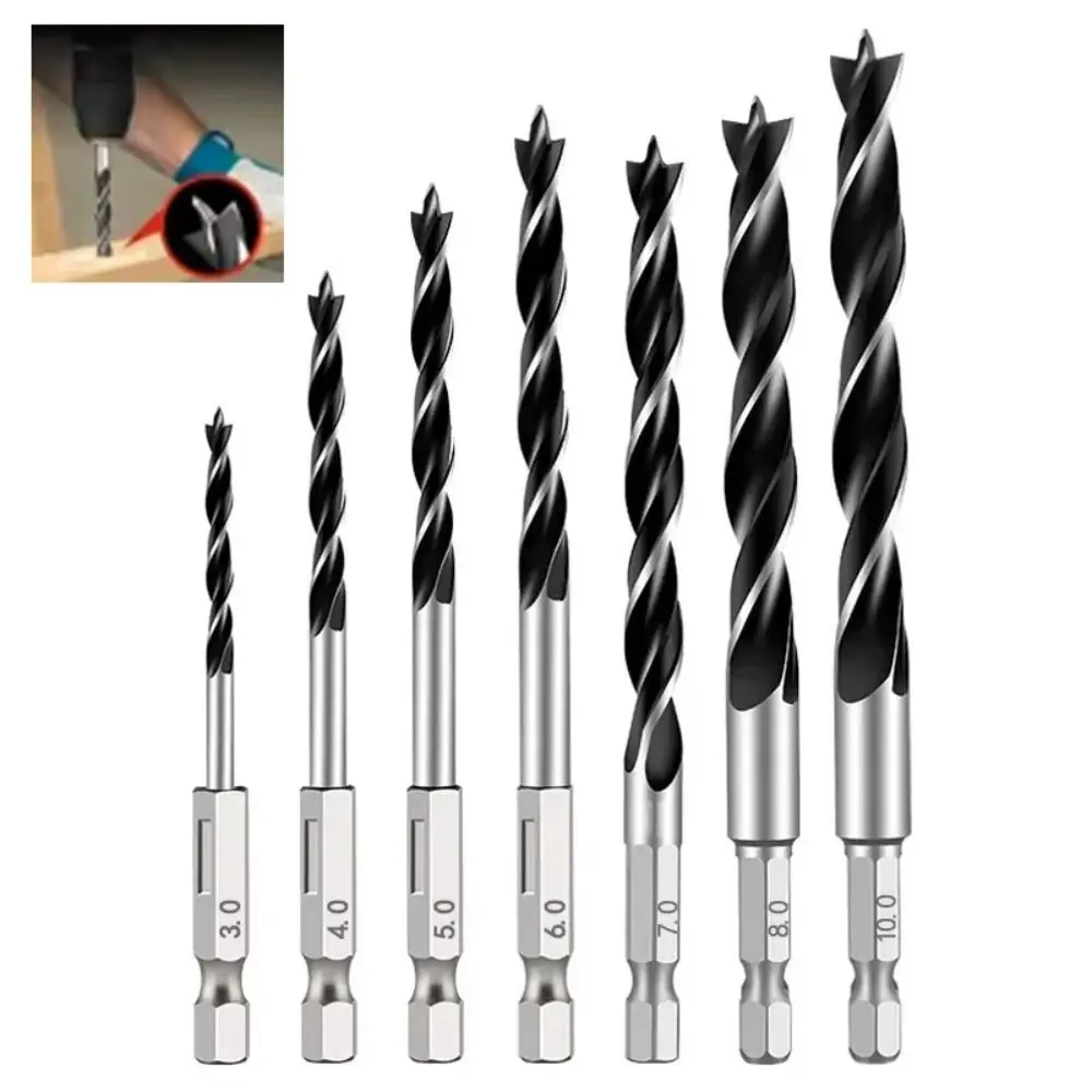5PCS 4/5/6/8/10mm Three-pointed Woodworking Drill Power Tool High Carbon Steel Twist Dril Bit Durable High Quality
5PCS 4/5/6/8/10mm Three-pointed Woodworking Drill Power Tool High Carbon Steel Twist Dril Bit Durable High Quality