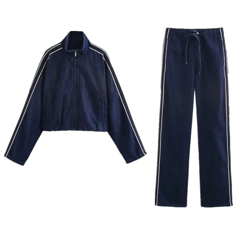 Spring 2025 Women's Faion Patchwork Stripe Decorated Versatile Denim Jaet New Arrival Casual Sportswear Ensemble
Spring 2025 Women's Faion Patchwork Stripe Decorated Versatile Denim Jaet New Arrival Casual Sportswear Ensemble