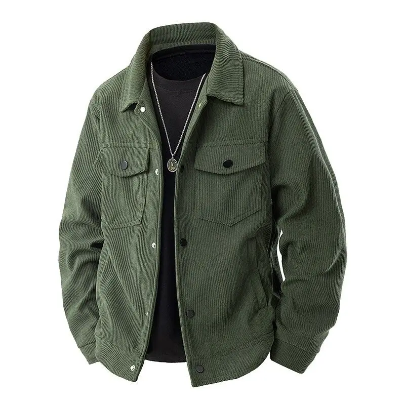Spring and Autumn men's corduroy lapel jacket 2025 men's new American retro loose and handsome multi-pocket jacket
Spring and Autumn men's corduroy lapel jacket 2025 men's new American retro loose and handsome multi-pocket jacket