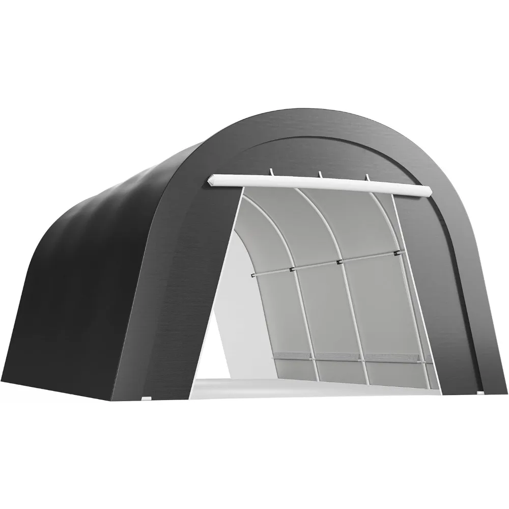 Carport, Round Portable Garage, Steel Heavy Duty Carport with Ground Stakes, Tensioner and 2 Roll Up Windows PE Fabric Car Port
Carport, Round Portable Garage, Steel Heavy Duty Carport with Ground Stakes, Tensioner and 2 Roll Up Windows PE Fabric Car Port