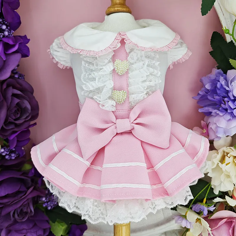 Handmade Cute Pet Clothes for Cats And Dogs Pink JK Teddy Little Horse Bomei Small Dog Outfit Spring Autumn Seasonal Pet Wear
Handmade Cute Pet Clothes for Cats And Dogs Pink JK Teddy Little Horse Bomei Small Dog Outfit Spring Autumn Seasonal Pet Wear