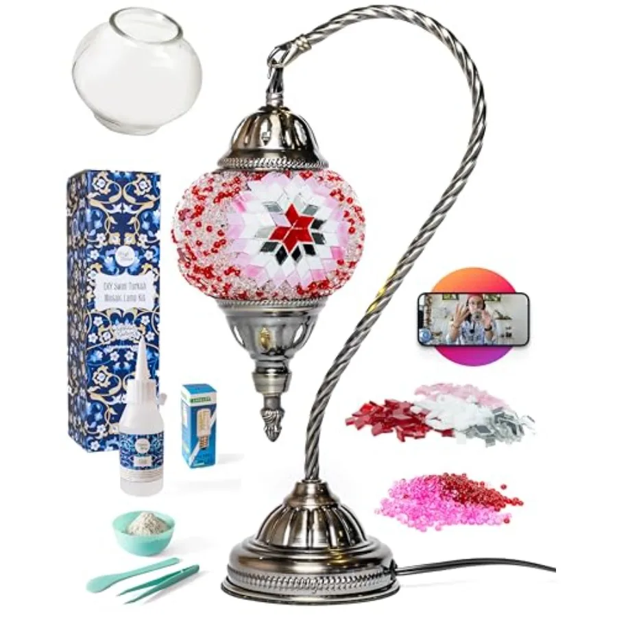 Turkish Mosaic Swan Neck Lamp Making Kit DIY Colorful Glass Decorative Nightstand Table Light Craft Kit Make Your Own Lamp Livi
Turkish Mosaic Swan Neck Lamp Making Kit DIY Colorful Glass Decorative Nightstand Table Light Craft Kit Make Your Own Lamp Livi
