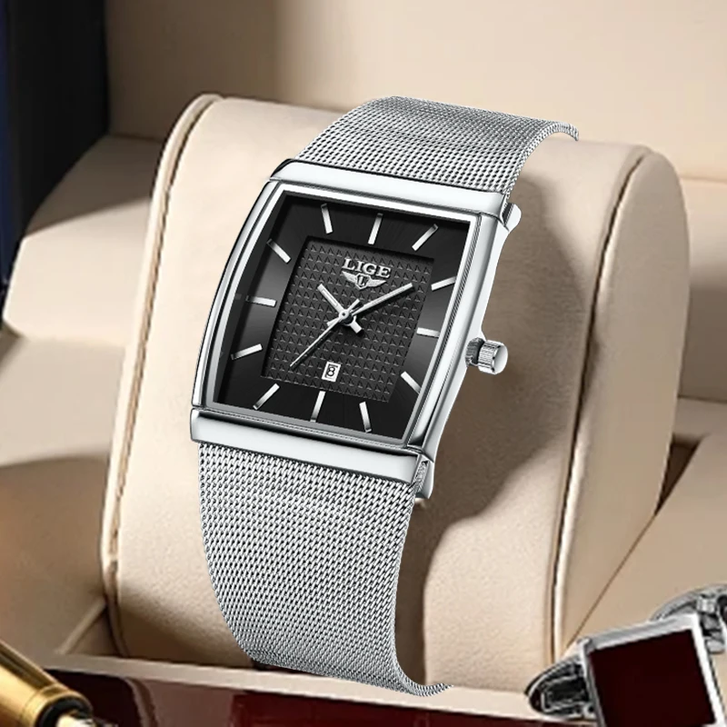 Мужские часы LIGE Square Luxury: классические, модные, повседневные, с простым сетчатым ремешком, водонепроницаемые, с автоматической датой, светящиеся, кварцевые, подарок для мужчин
Мужские часы LIGE Square Luxury: классические, модные, повседневные, с простым сетчатым ремешком, водонепроницаемые, с автоматической датой, светящиеся, кварцевые, подарок для мужчин