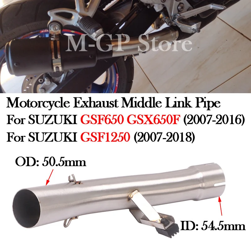 Motorcycle Exhaust System Modify Escape Moto Tube Muffler Middle Link Pipe Slip On For SUZUKI GSX650F GSF650 GSF1250 2007 - 2018
Motorcycle Exhaust System Modify Escape Moto Tube Muffler Middle Link Pipe Slip On For SUZUKI GSX650F GSF650 GSF1250 2007 - 2018