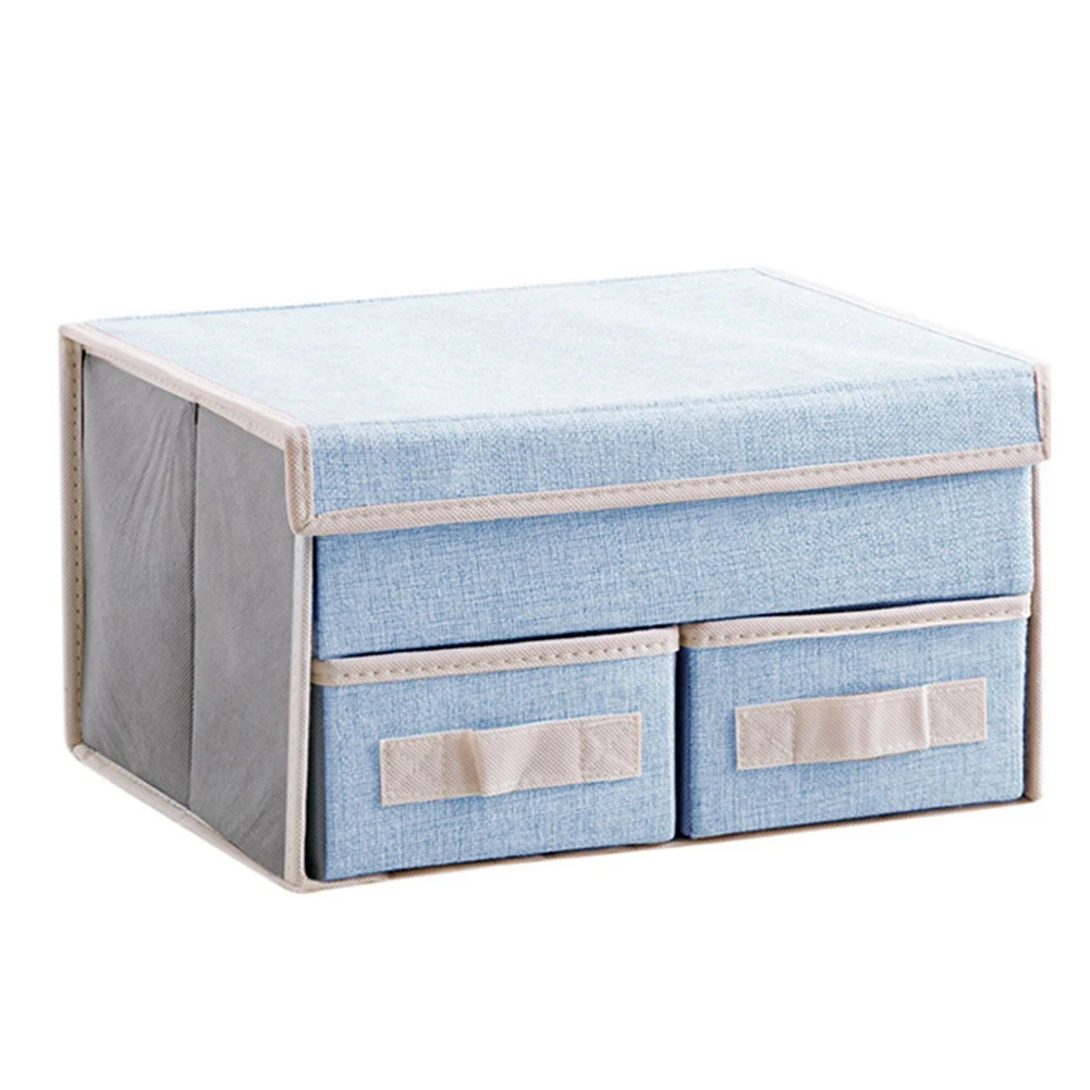 Double-Layer Storage Box Drawer Storage Box Foldable Home Underwear Storage Box (Blue Double Layer Two Draw)
Double-Layer Storage Box Drawer Storage Box Foldable Home Underwear Storage Box (Blue Double Layer Two Draw)