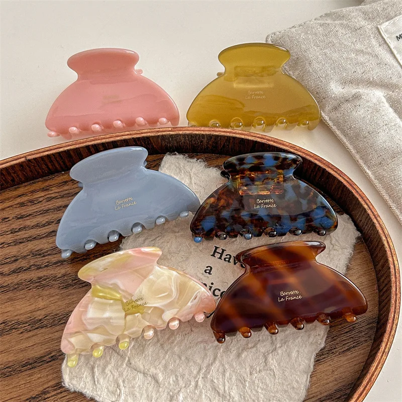 French Women's Hair Clips Elegant Acetate Hair Claw Medium Size Sweet Shark Clip Exquisite Girl Hair Accessories Headwear
French Women's Hair Clips Elegant Acetate Hair Claw Medium Size Sweet Shark Clip Exquisite Girl Hair Accessories Headwear