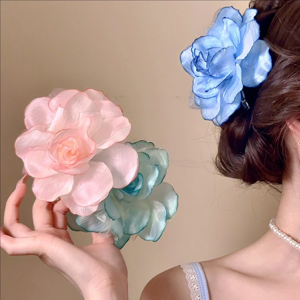Fabric Mesh Flower-side Duckbill-shaped Hair Clips Casual and Vacation-style High-end Hair Accessories
Fabric Mesh Flower-side Duckbill-shaped Hair Clips Casual and Vacation-style High-end Hair Accessories