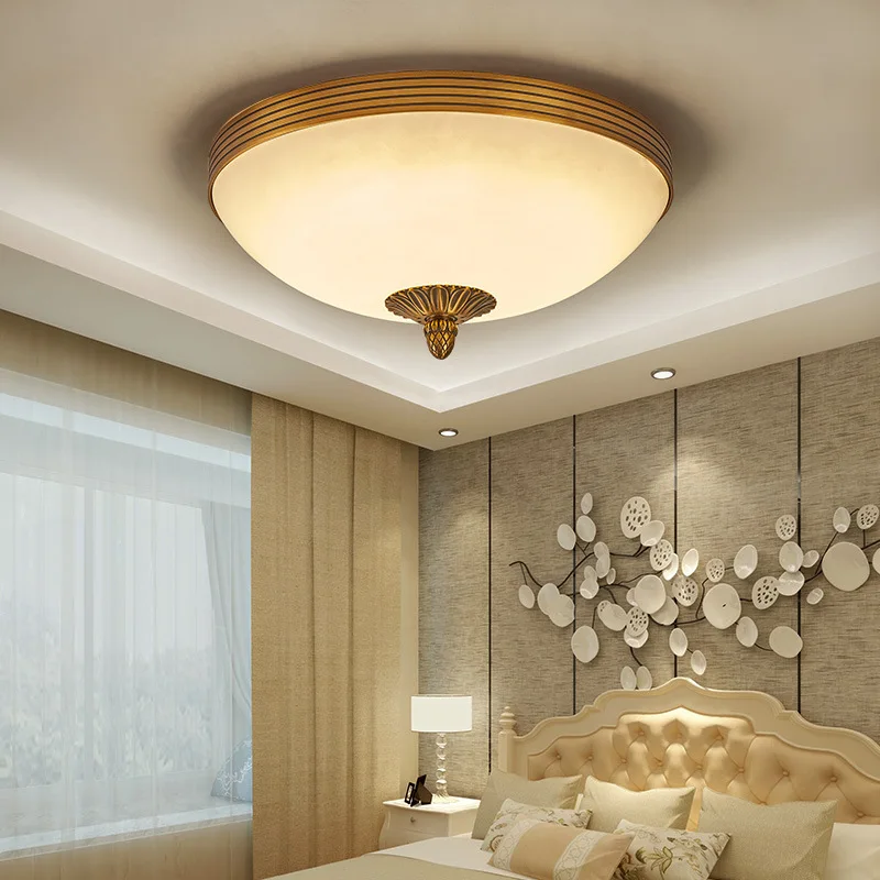 European-style ceiling light, bedroom LED full copper lamp, light luxury living room balcony aisle dining room lamp, simple
European-style ceiling light, bedroom LED full copper lamp, light luxury living room balcony aisle dining room lamp, simple