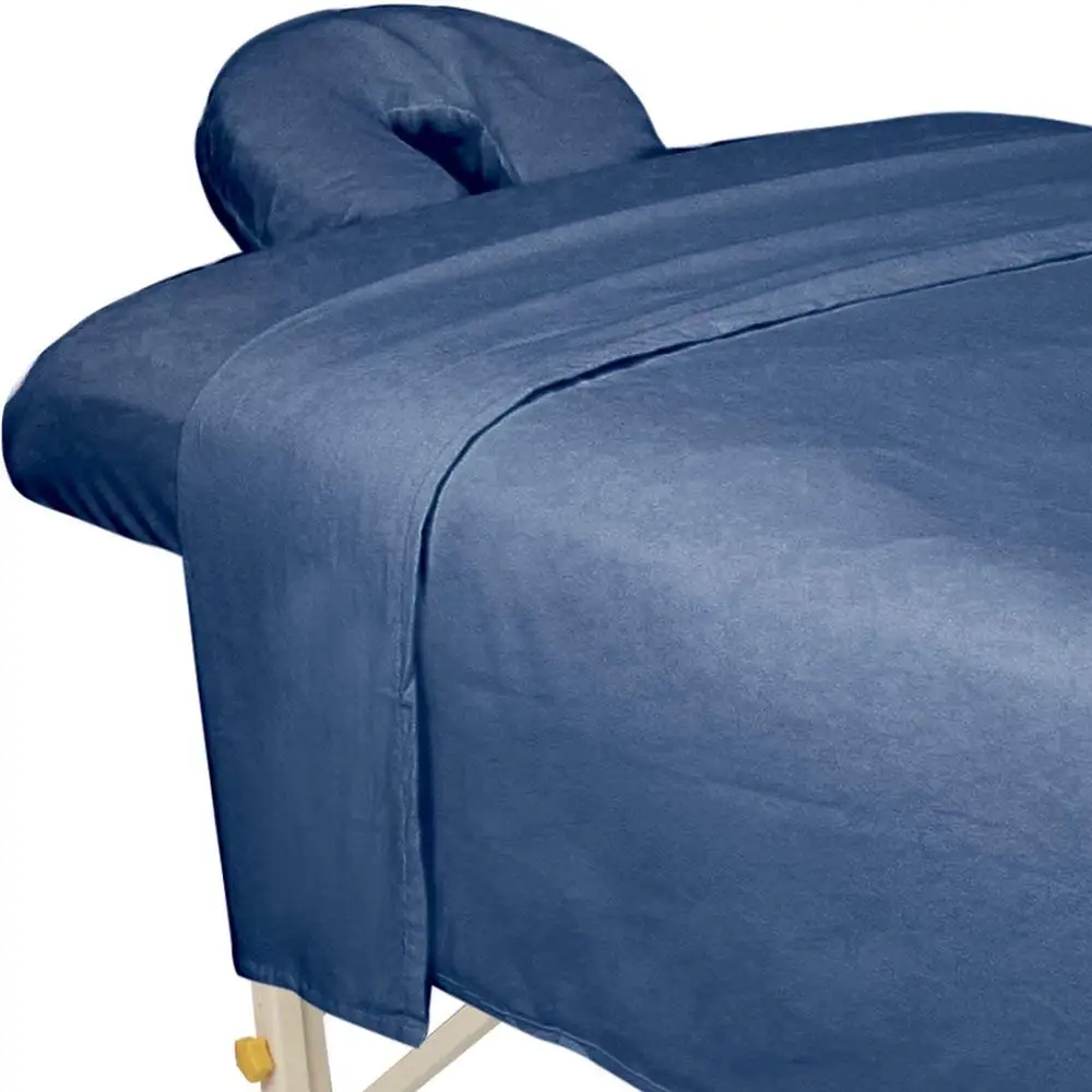 3-Piece Flannel Massage Sheet Set, Ocean Blue, Soft Cotton, Fitted & Flat Sheets
3-Piece Flannel Massage Sheet Set, Ocean Blue, Soft Cotton, Fitted & Flat Sheets