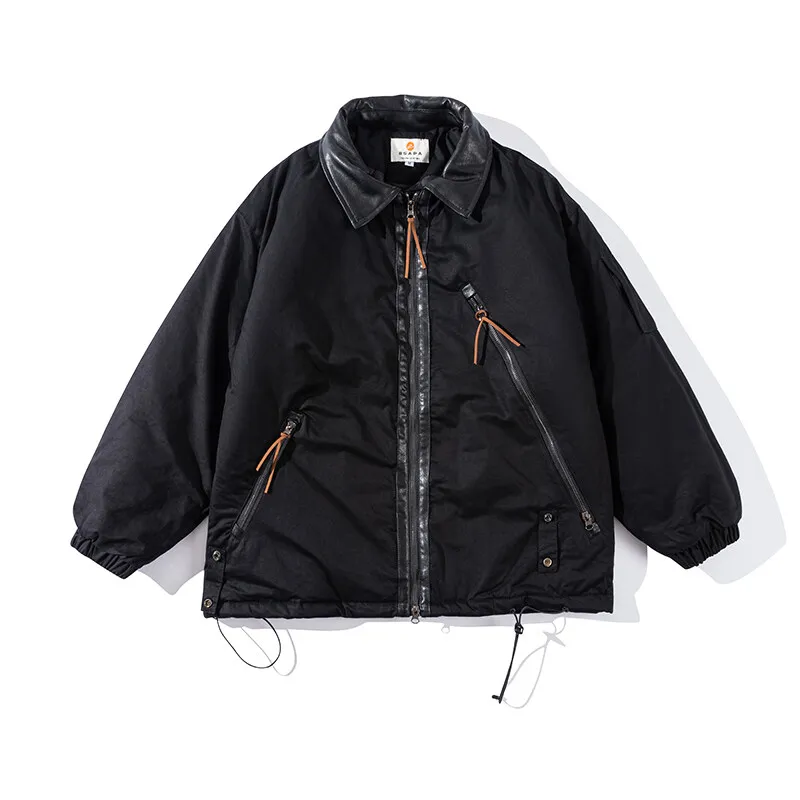 Collar pieced leather coat cotton-padded coat warm men and women winter clothing new
Collar pieced leather coat cotton-padded coat warm men and women winter clothing new