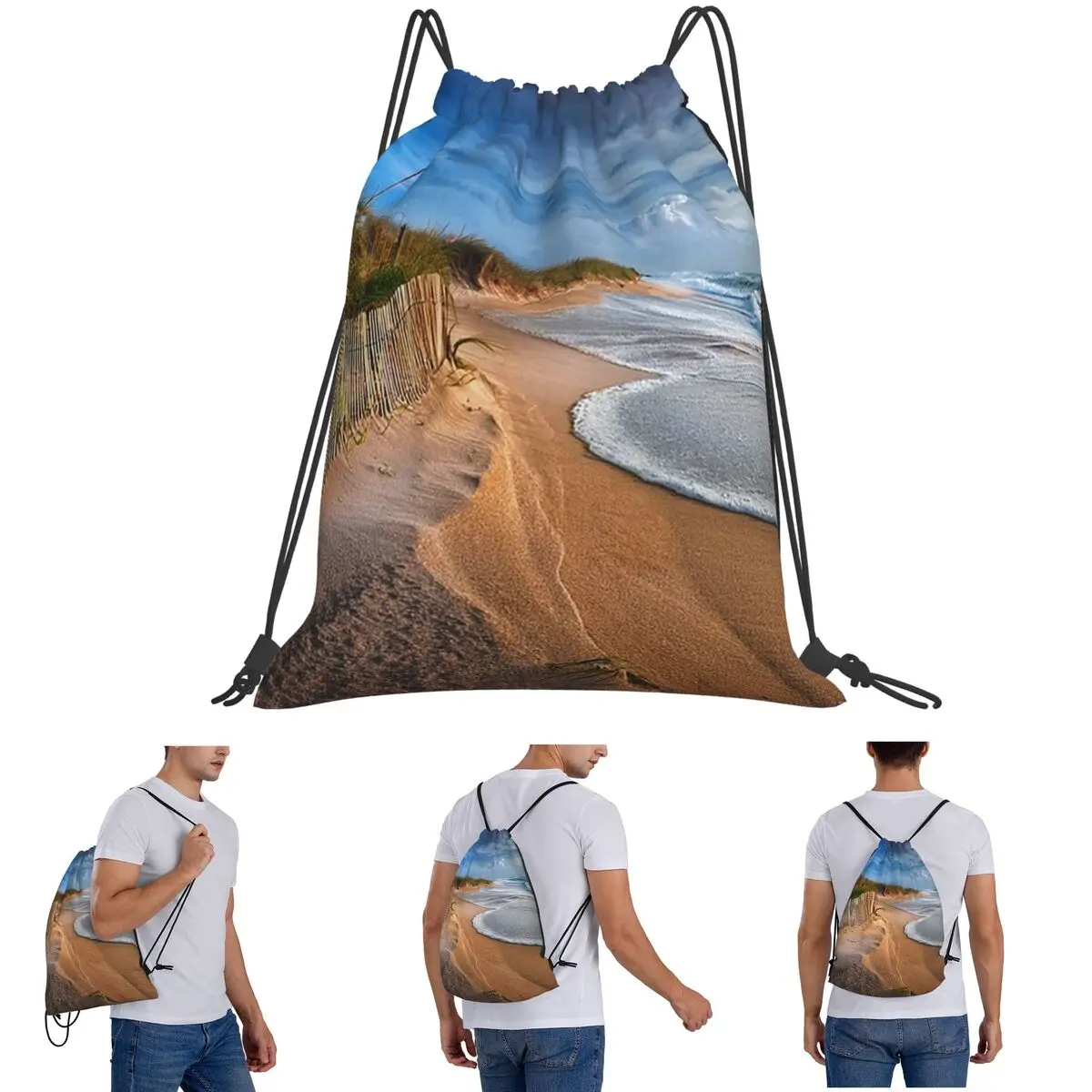 Surf On The Beach Backpacks Portable Drawstring Bags Sports Bag Book Bags for Travel School
Surf On The Beach Backpacks Portable Drawstring Bags Sports Bag Book Bags for Travel School