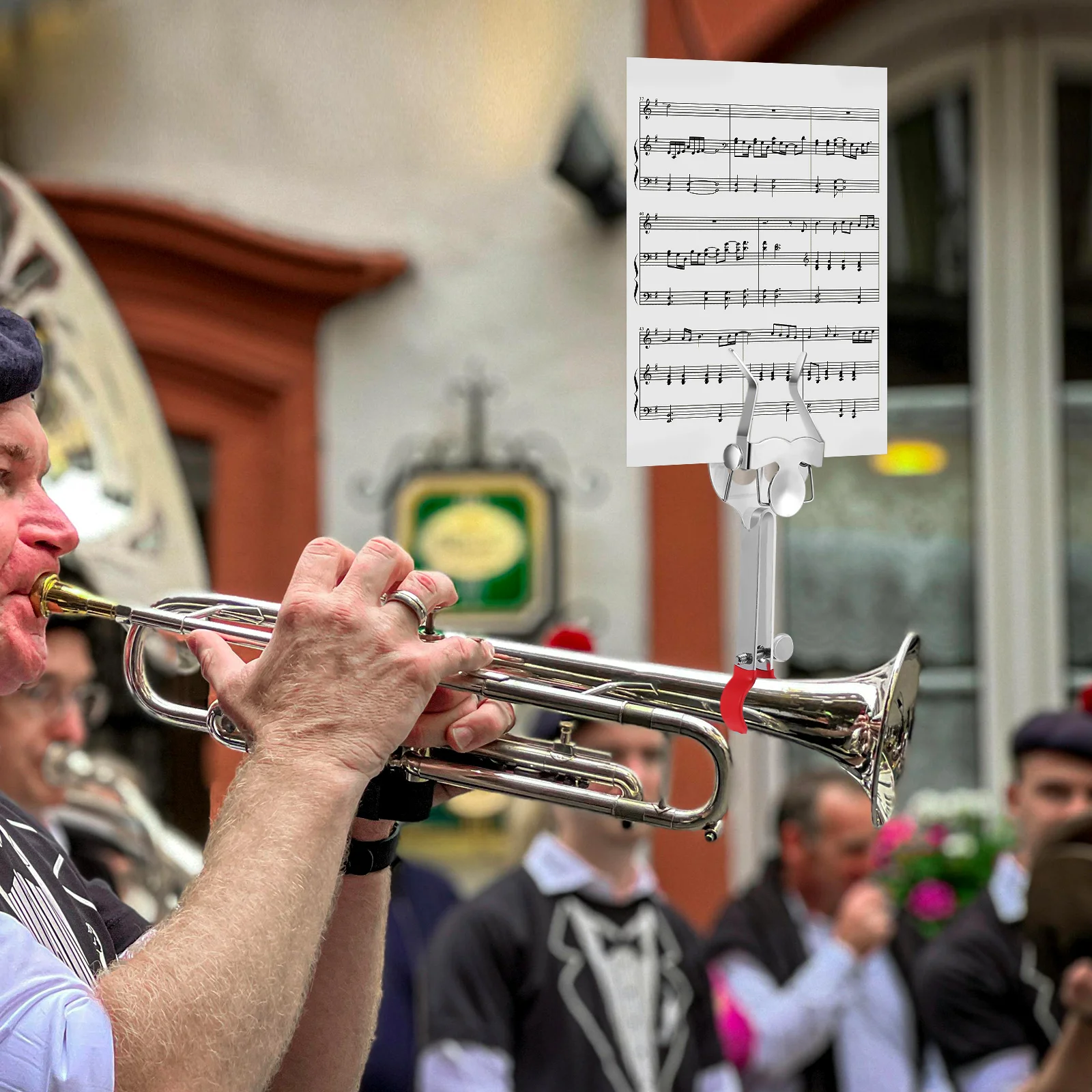 Metal Trumpet Lyre Music Sheet Holder Easy Adjust No Marks Marching Band Clip Clarinet Oboe Lyre Stand Music Sheet Clip
Metal Trumpet Lyre Music Sheet Holder Easy Adjust No Marks Marching Band Clip Clarinet Oboe Lyre Stand Music Sheet Clip