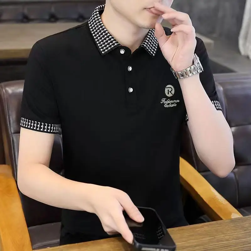 Premium Summer Men's Short Sleeve Polo Shirt Fashion Collared Tops Casual Korean Style
Premium Summer Men's Short Sleeve Polo Shirt Fashion Collared Tops Casual Korean Style