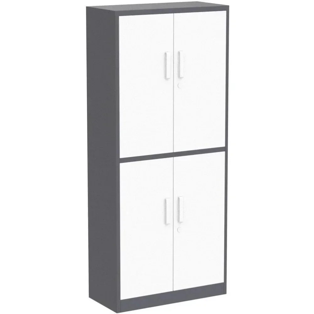Metal Storage Locking Cabinet with 4 Doors and 2 Adjustable Shelves,71" Lockable Garage Tall Steel Cabinet,for Home Office 
Metal Storage Locking Cabinet with 4 Doors and 2 Adjustable Shelves,71" Lockable Garage Tall Steel Cabinet,for Home Office