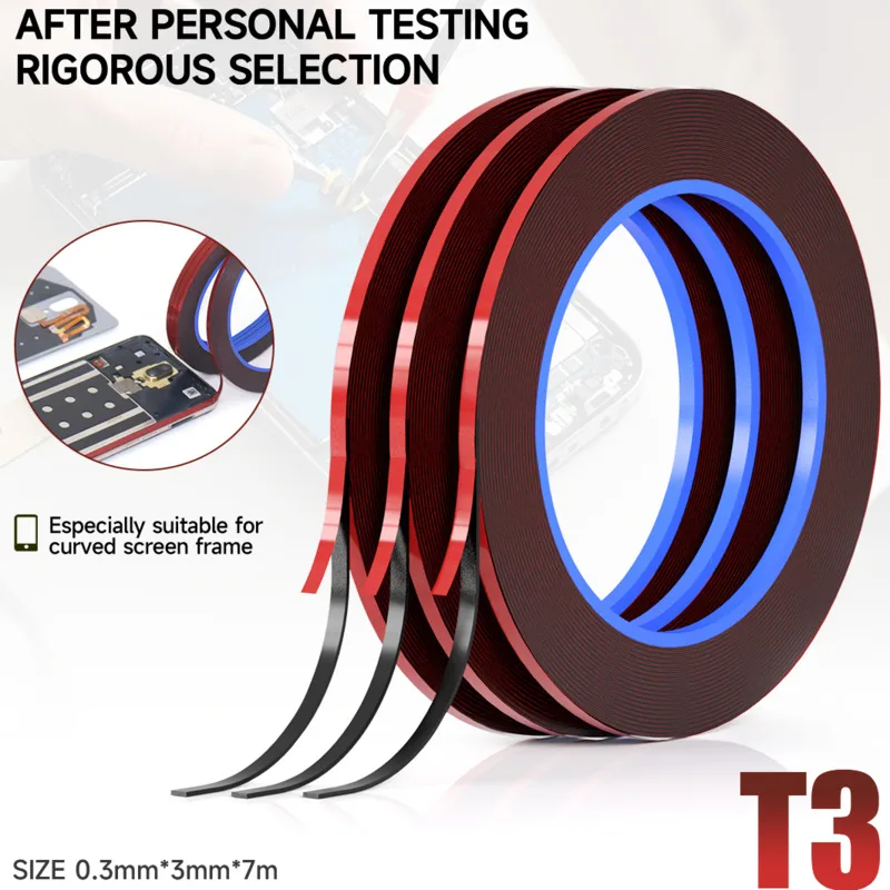 MECHANIC T3 Double-sided Adhesive Tape Foam Material Soft and Elastic High Temperature Resistant for iPhone iPad LCD Seal Repair
MECHANIC T3 Double-sided Adhesive Tape Foam Material Soft and Elastic High Temperature Resistant for iPhone iPad LCD Seal Repair