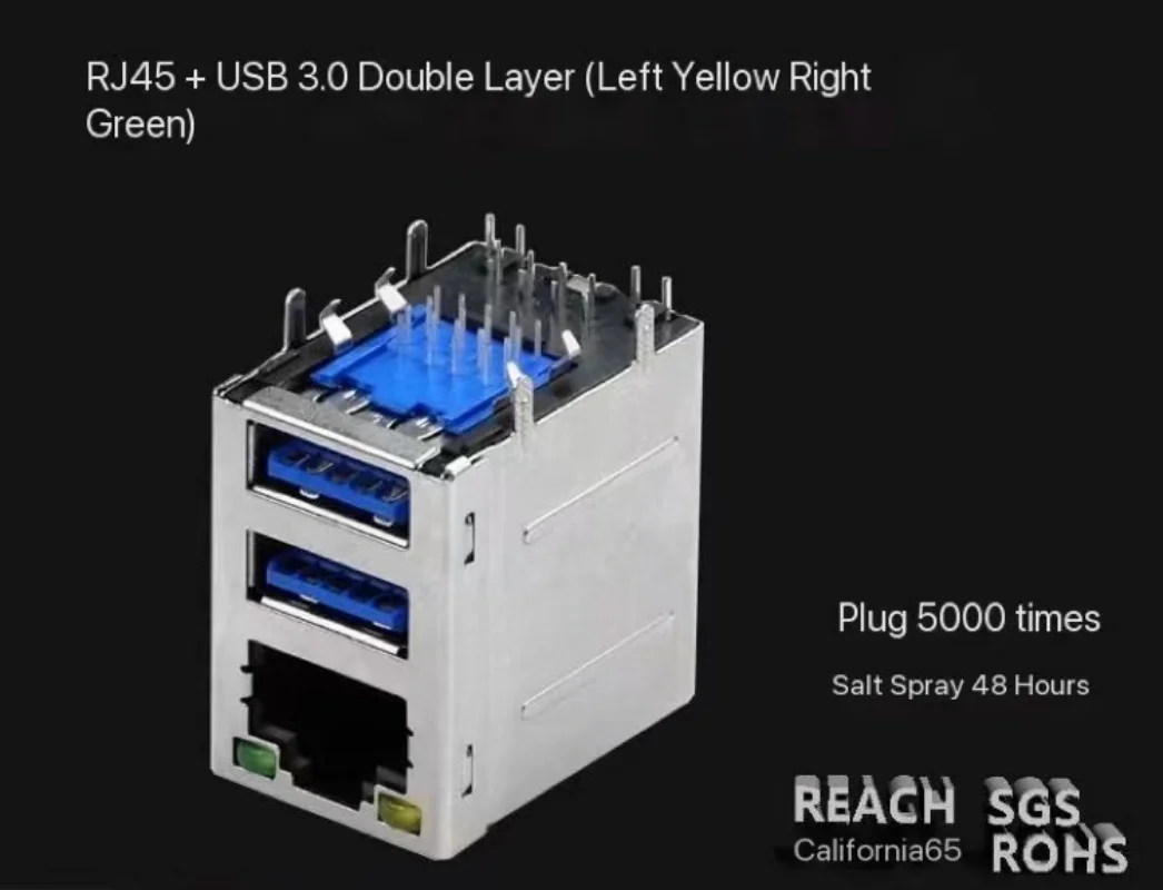 5PCS RJ45 Female + USB Female Interface Horizontal USB 2-in-1 Network Port Socket Connector
5PCS RJ45 Female + USB Female Interface Horizontal USB 2-in-1 Network Port Socket Connector