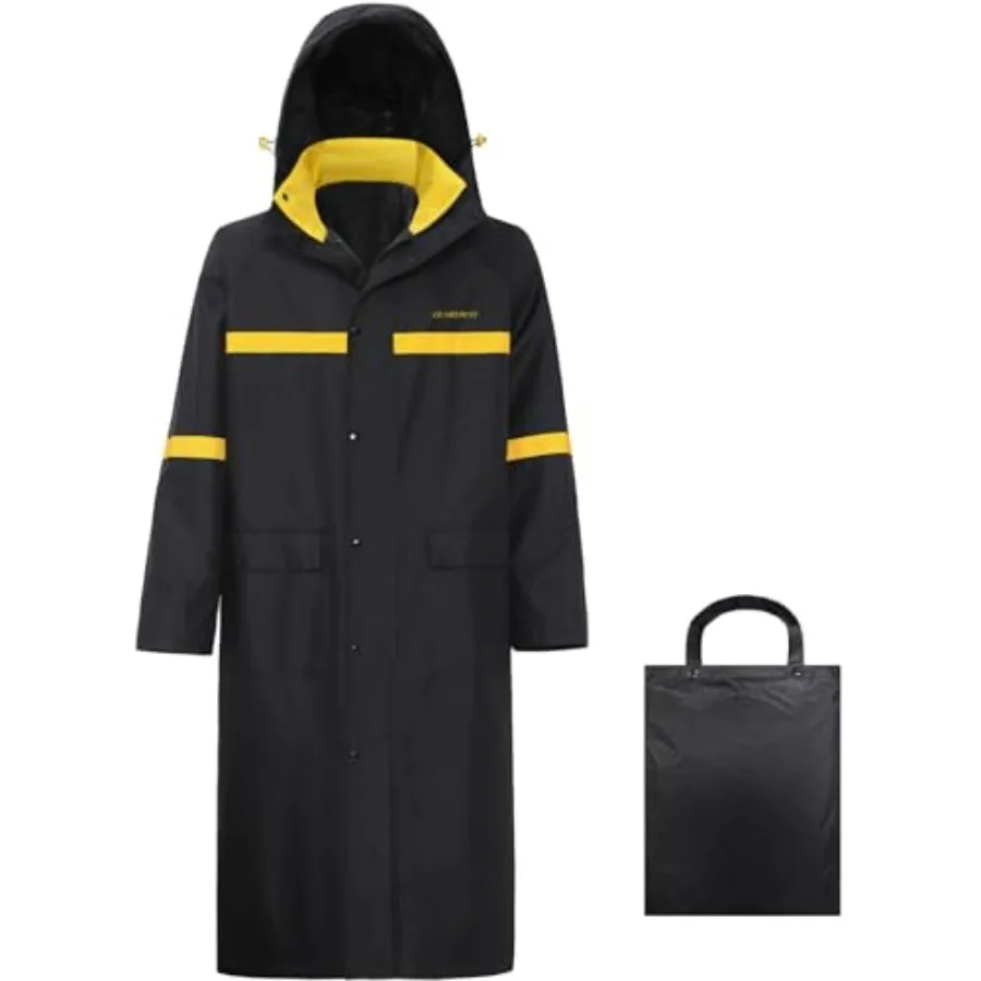 Long Rain Coats for Men Waterproof Hooded Rain Jacket Packable Rain Gear for Outdoor Activity and Work
Long Rain Coats for Men Waterproof Hooded Rain Jacket Packable Rain Gear for Outdoor Activity and Work