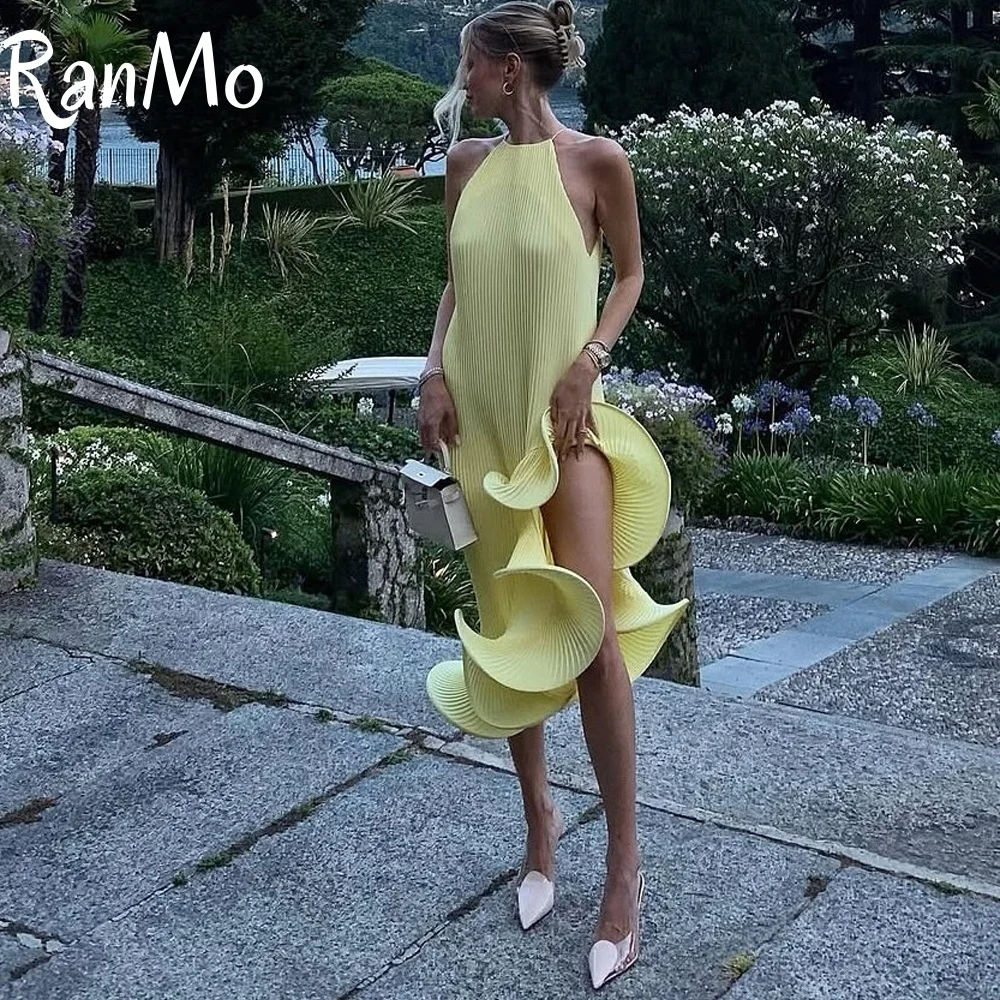 Ranmo Customsied Yellow Maxi Dress Sexy Irregular Ruffled Layers Prom Gowns 2025 Long Beach Vocation Dresses Vestidos de Gala
Ranmo Customsied Yellow Maxi Dress Sexy Irregular Ruffled Layers Prom Gowns 2025 Long Beach Vocation Dresses Vestidos de Gala