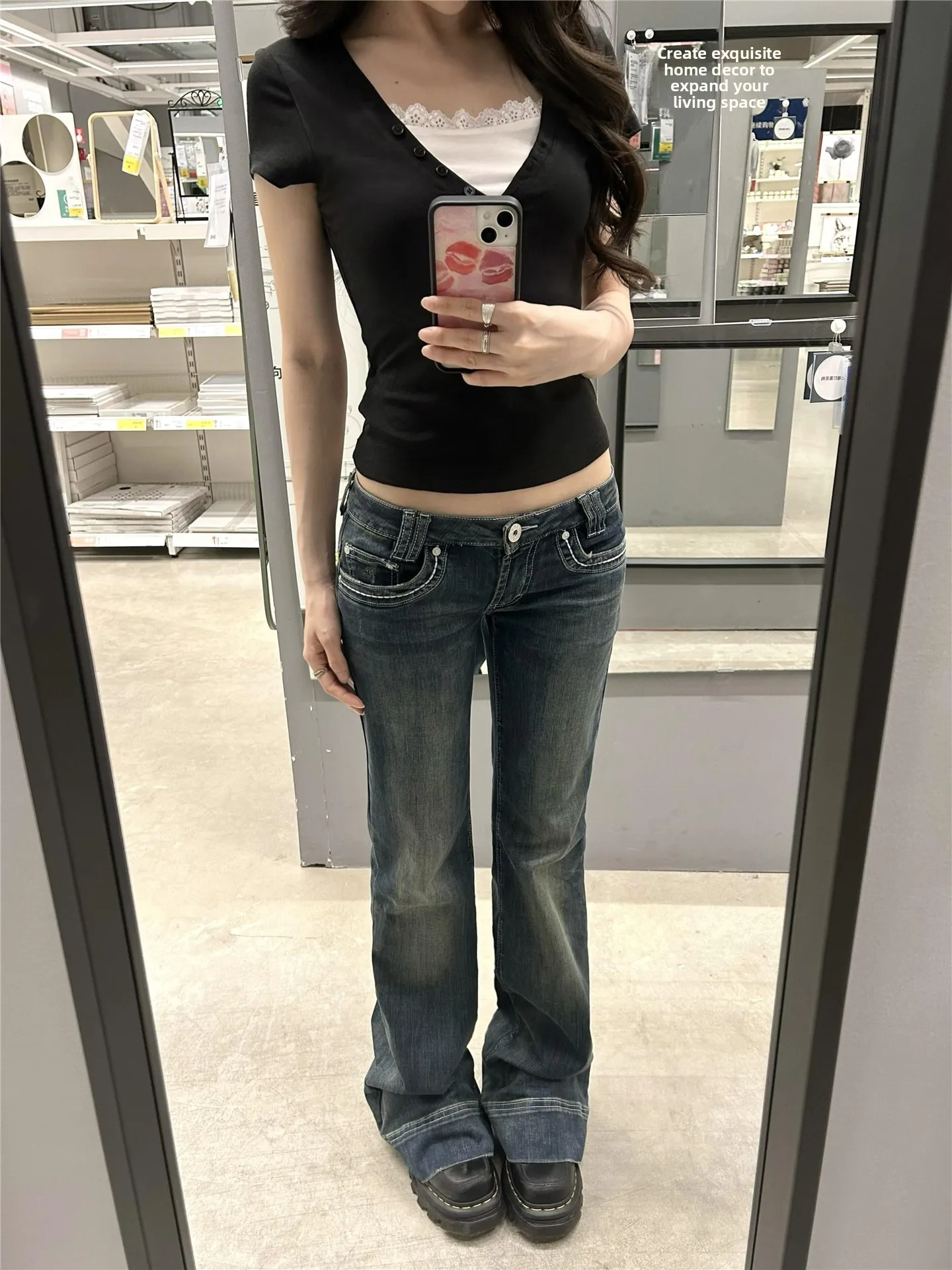 American Style Vintage Low Waist Bell Bottom Jeans Women's Summer Slimming Long Floor Length Pants Casual Cotton Denim
American Style Vintage Low Waist Bell Bottom Jeans Women's Summer Slimming Long Floor Length Pants Casual Cotton Denim