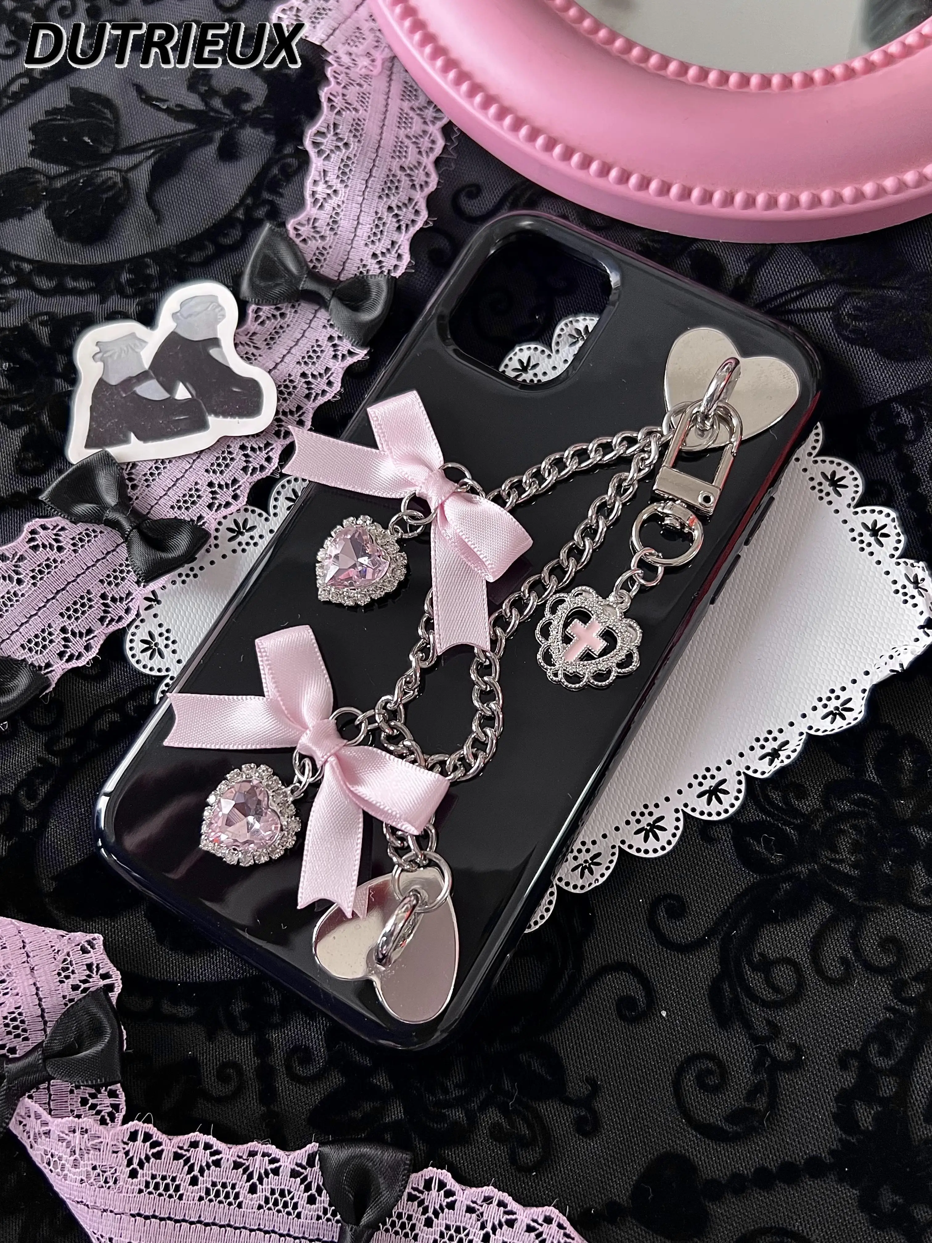 Sweet Fashion Lolita Style Mobile Phone Cases Suitable for IPhone 15plus 13 14 15Promax Bow Rhinestone Japanese Soft Covers
Sweet Fashion Lolita Style Mobile Phone Cases Suitable for IPhone 15plus 13 14 15Promax Bow Rhinestone Japanese Soft Covers