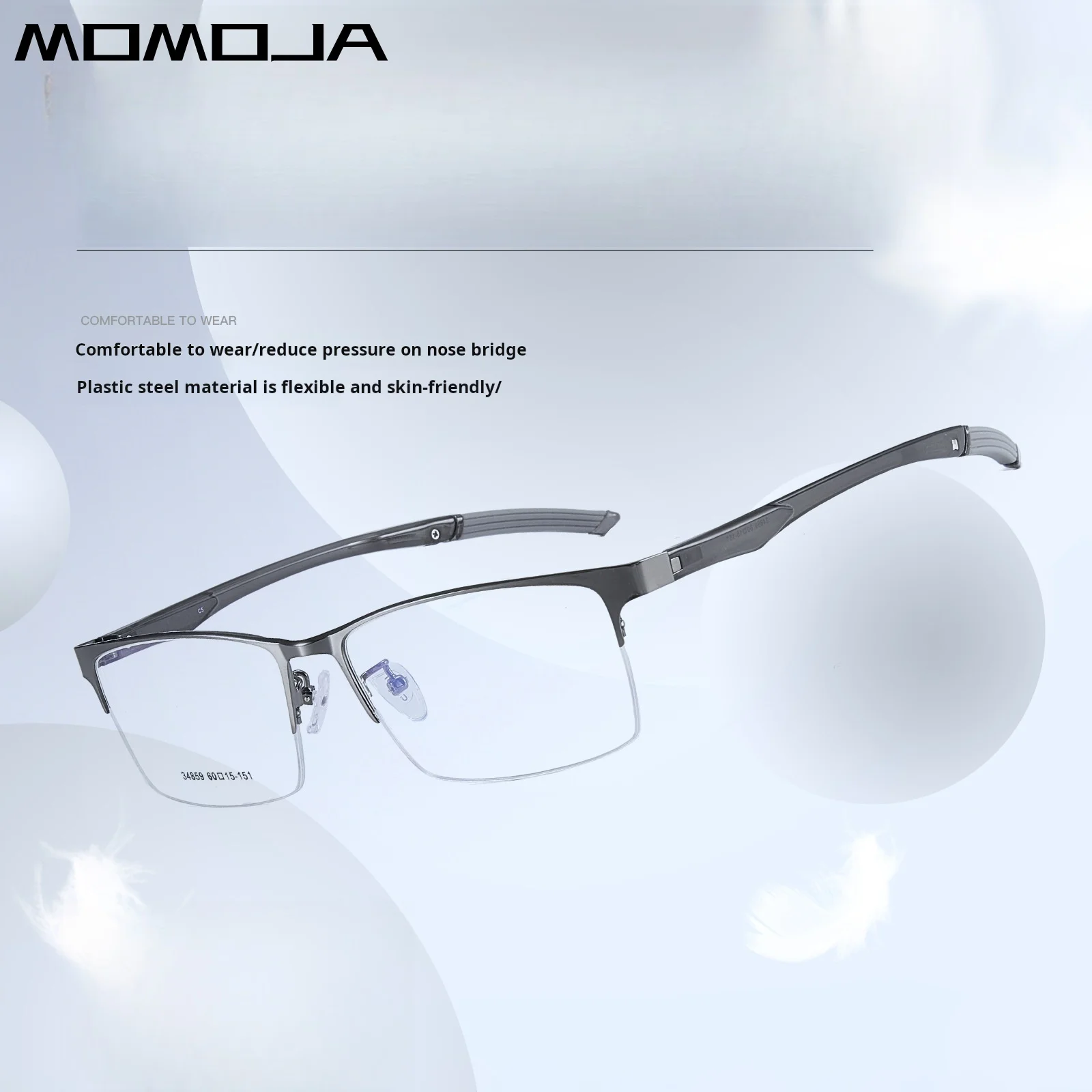 MOMOJA Men's Large Frame Glasses Business Casual Square Frame Adjustable Outdoor Sports Men's Optical Prescription Glasses 34859
MOMOJA Men's Large Frame Glasses Business Casual Square Frame Adjustable Outdoor Sports Men's Optical Prescription Glasses 34859