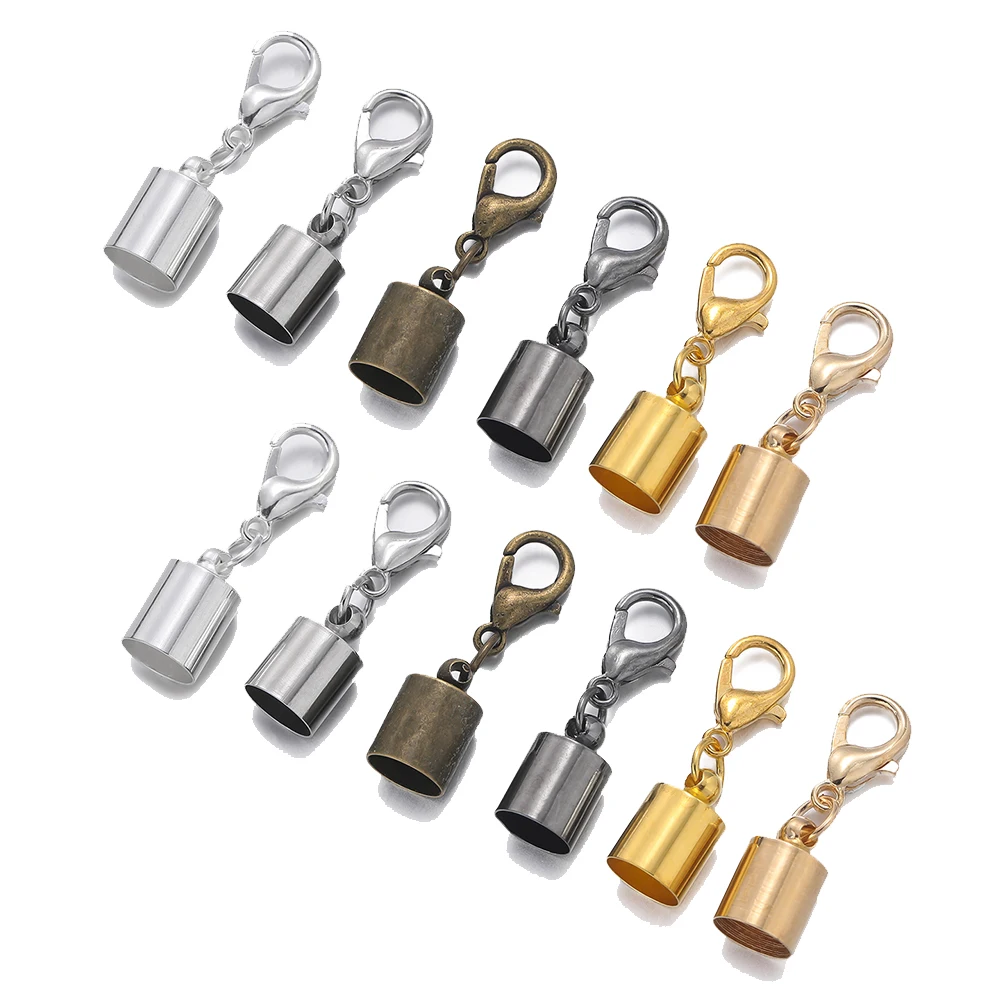 10pcs Lobster Clasps Hooks Leather Cord End Caps 2.5-9.5mm Crimps End Tip Caps Connectors for Bracelet Necklace Jewelry Findings
10pcs Lobster Clasps Hooks Leather Cord End Caps 2.5-9.5mm Crimps End Tip Caps Connectors for Bracelet Necklace Jewelry Findings