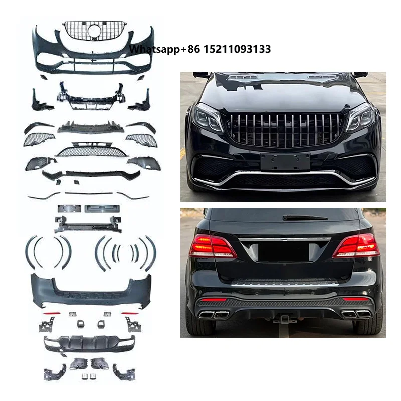 2015-2018 Car Modification Upgrade GLE63 Front Bumper and Rear Bumper Body Kit for
2015-2018 Car Modification Upgrade GLE63 Front Bumper and Rear Bumper Body Kit for