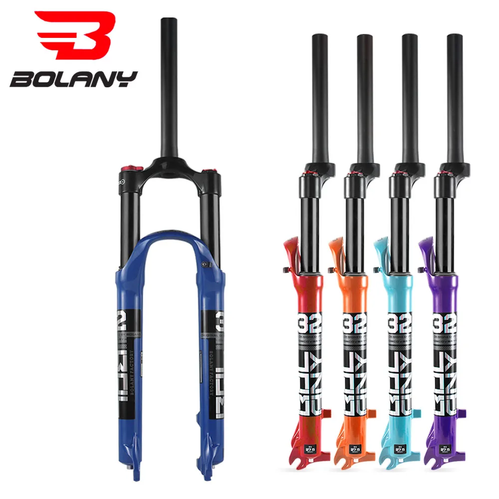 BOLANY Bike Fork Colorful Bicycle Front Suspension 27.5er 29er Air Oil Fork Teflon Version 120mm Travel Quick Release Bike Parts
BOLANY Bike Fork Colorful Bicycle Front Suspension 27.5er 29er Air Oil Fork Teflon Version 120mm Travel Quick Release Bike Parts