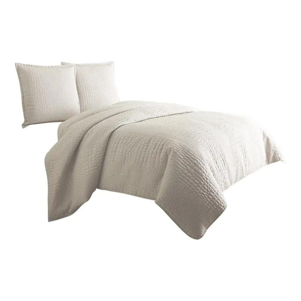 3 Piece Coverlet Duvet Set, King, Beige Tan
3 Piece Coverlet Duvet Set, King, Beige Tan