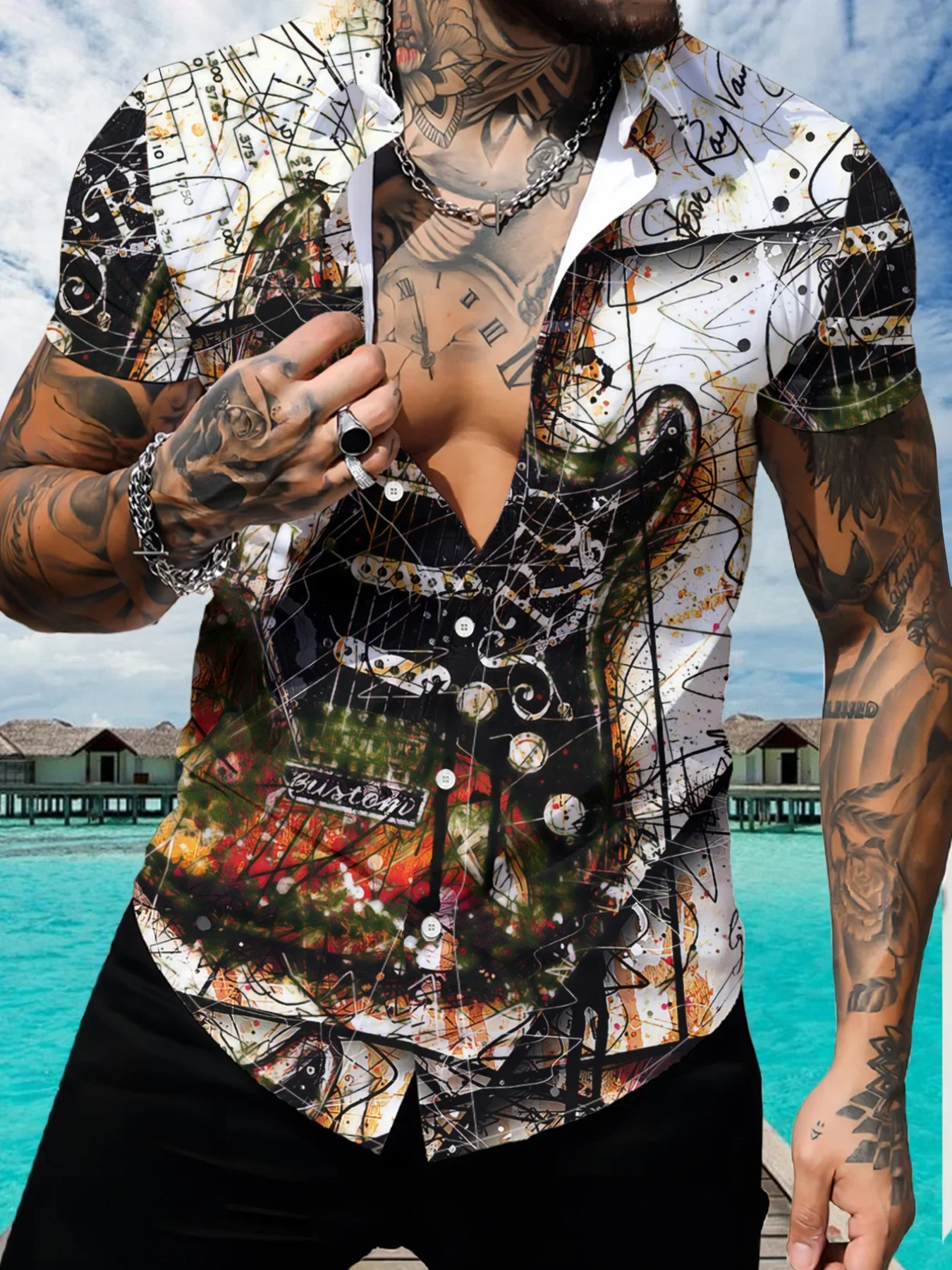 High Street Summer Fashion Hawaiian Shirt For Men Man Short Sleeve Tropical Print Casual Loose Beach Party Outfits
High Street Summer Fashion Hawaiian Shirt For Men Man Short Sleeve Tropical Print Casual Loose Beach Party Outfits