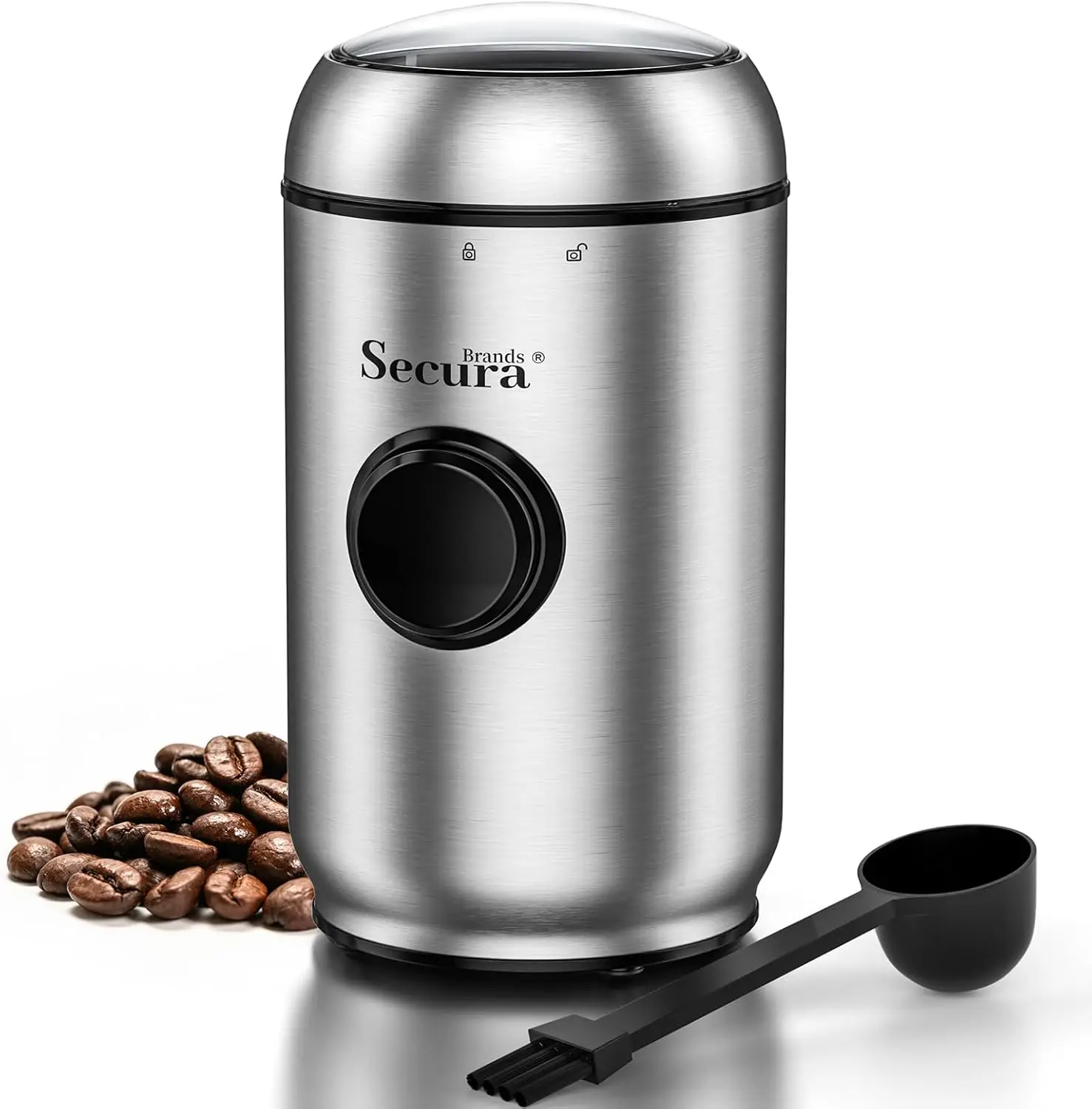 Electric Quiet Coffee Grinder, One-Touch Pulse Control Stainless Steel Coffee Grinder for Beans and Spices & Herbs, Silv
Electric Quiet Coffee Grinder, One-Touch Pulse Control Stainless Steel Coffee Grinder for Beans and Spices & Herbs, Silv